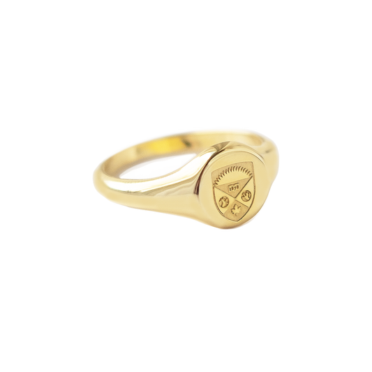 PETITE SIGNET RING - Gold Vermeil