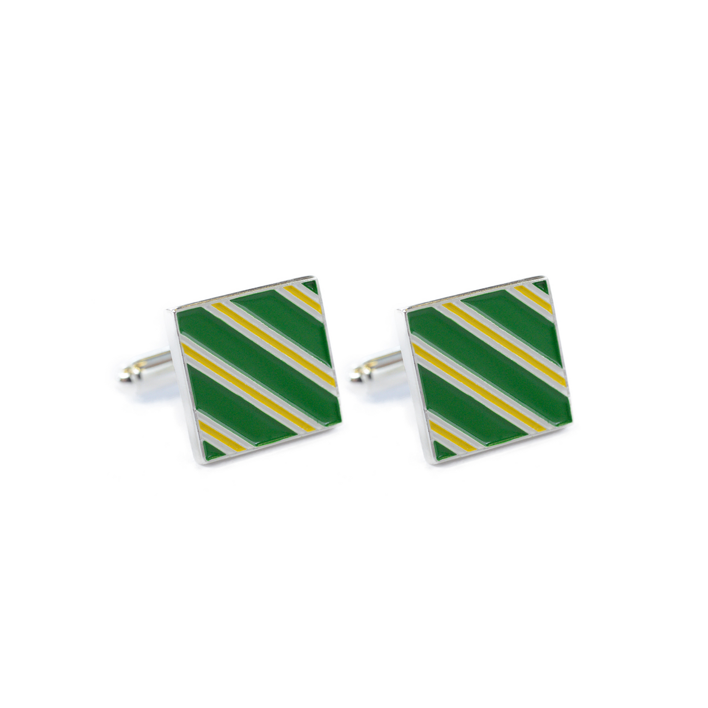 SQUARE STRIPED CUFFLINKS